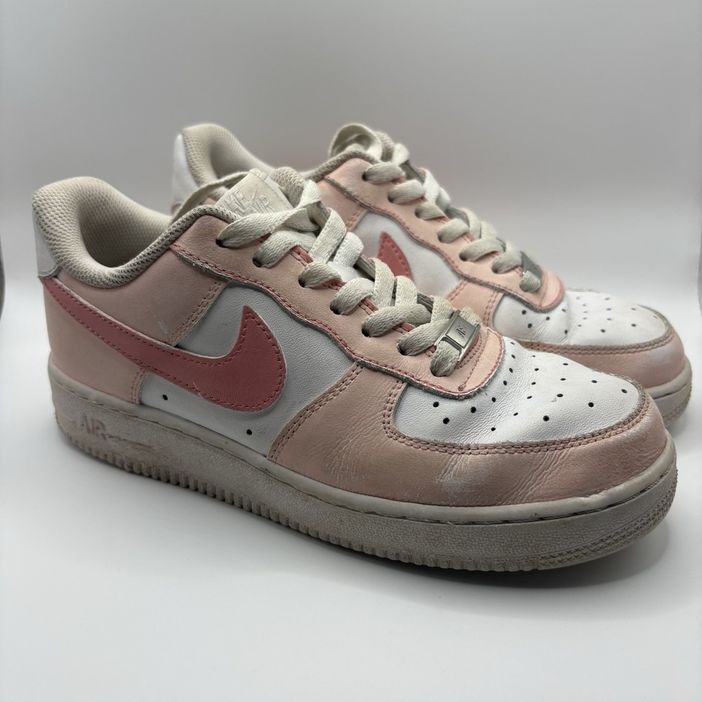 Nike Air Force 1 '07 Low Women's Size 6.5 White Pink Custom Sneakers 315115-112